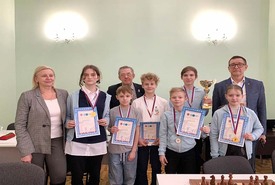 Победители городского этапа Всероссийских соревнований по шахматам "Белая ладья"